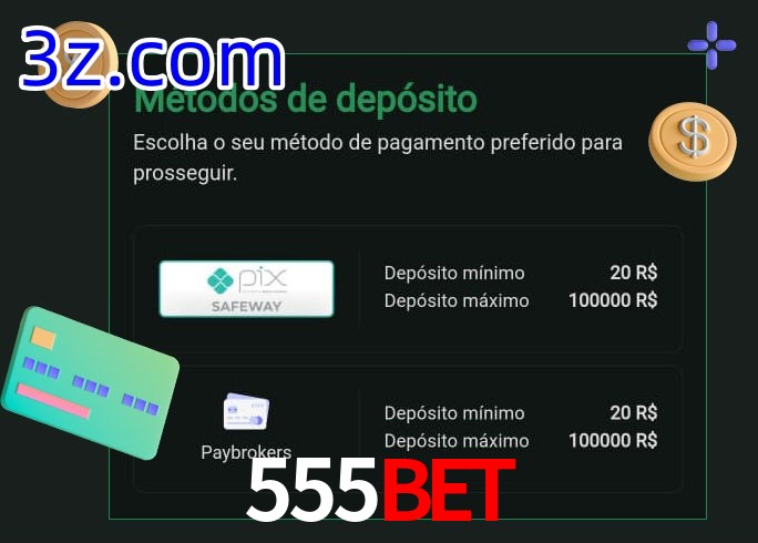 O cassino 555BET oferece uma grande variedade de métodos de pagamento